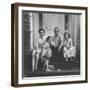 Senator Lyndon B. Johnson with His Family on the Front Steps of Their Home-Ed Clark-Framed Photographic Print