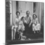 Senator Lyndon B. Johnson with His Family on the Front Steps of Their Home-Ed Clark-Mounted Photographic Print