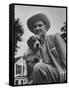 Senator Lyndon B. Johnson with Pet Called Little Beagle Jr. on His Ranch-Thomas D^ Mcavoy-Framed Stretched Canvas