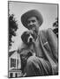 Senator Lyndon B. Johnson with Pet Called Little Beagle Jr. on His Ranch-Thomas D^ Mcavoy-Mounted Photographic Print