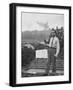 Senator Richard M. Nixon on Roof of Home in Los Angeles, Putting Out Fires Caused by Brush Blaze-Allan Grant-Framed Photographic Print