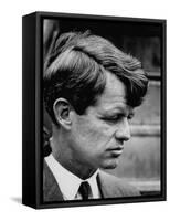Senator Robert F. Kennedy Arriving at La Guardia Airport-Loomis Dean-Framed Stretched Canvas