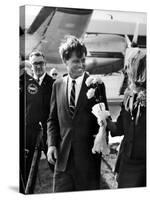 Senator Robert F. Kennedy at Airport During Campaign Trip to Help Election of Local Democrats-Bill Eppridge-Stretched Canvas