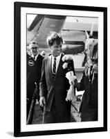 Senator Robert F. Kennedy at Airport During Campaign Trip to Help Election of Local Democrats-Bill Eppridge-Framed Photographic Print