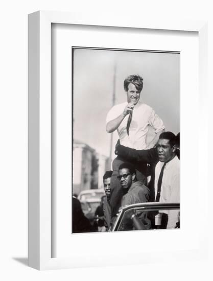 Senator Robert F. Kennedy Campaigning During the California Primary-Bill Eppridge-Framed Photographic Print