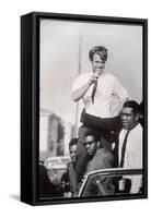 Senator Robert F. Kennedy Campaigning During the California Primary-Bill Eppridge-Framed Stretched Canvas