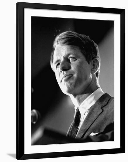 Senator Robert F. Kennedy Campaigning in Indiana Presidential Primary-null-Framed Photographic Print