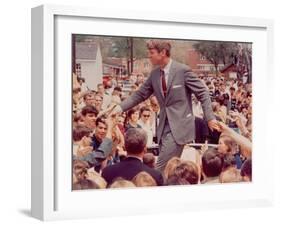 Senator Robert F. Kennedy Campaigning in Indiana Presidential Primary-null-Framed Photographic Print