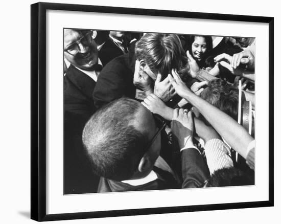 Senator Robert F. Kennedy Campaigning-Bill Eppridge-Framed Photographic Print