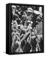 Senator Robert F. Kennedy Mobbed by Youthful Admirers During Campaign-Bill Eppridge-Framed Stretched Canvas
