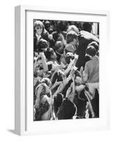 Senator Robert F. Kennedy Mobbed by Youthful Admirers During Campaign-Bill Eppridge-Framed Photographic Print