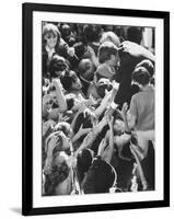 Senator Robert F. Kennedy Mobbed by Youthful Admirers During Campaign-Bill Eppridge-Framed Photographic Print