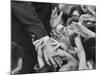 Senator Robert F. Kennedy Shaking Hands with Admirers During Campaigning-Bill Eppridge-Mounted Photographic Print