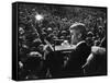 Senator Robert Kennedy and Wife Ethel Standing at Podium Just Prior to His Assassination-Bill Eppridge-Framed Stretched Canvas