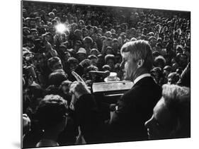 Senator Robert Kennedy and Wife Ethel Standing at Podium Just Prior to His Assassination-Bill Eppridge-Mounted Photographic Print