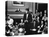 Senatorial Candidate John F. Kennedy, Attending Tea Party Given by Female Supporters-Yale Joel-Stretched Canvas