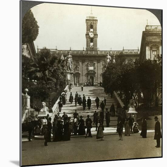 Senatorial Palace, Piazza Del Campidoglio, Capitoline Hill, Rome, Italy-Underwood & Underwood-Mounted Photographic Print