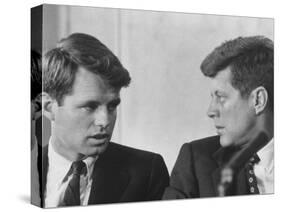Senators Robert and John F. Kennedy, During a Senate Comm. Hearing Regarding the Kohler Strike-Ed Clark-Stretched Canvas
