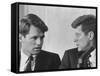 Senators Robert and John F. Kennedy, During a Senate Comm. Hearing Regarding the Kohler Strike-Ed Clark-Framed Stretched Canvas