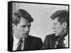 Senators Robert and John F. Kennedy, During a Senate Comm. Hearing Regarding the Kohler Strike-Ed Clark-Framed Stretched Canvas