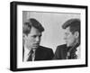 Senators Robert and John F. Kennedy, During a Senate Comm. Hearing Regarding the Kohler Strike-Ed Clark-Framed Photographic Print