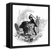 Senators Scuffle-null-Framed Stretched Canvas