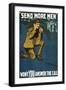 Send More Men, Won't You Answer the Call?, Pub. 1915-null-Framed Giclee Print