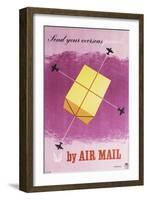 Send Your Overseas Parcels by Air Mail-Kenneth Farnhill-Framed Art Print