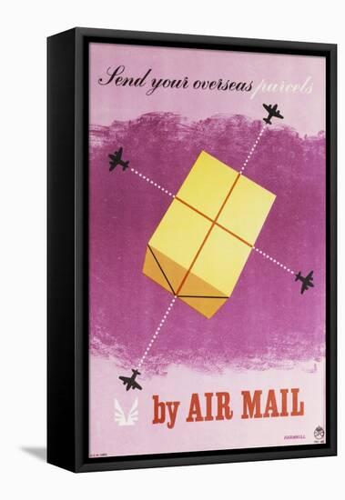 Send Your Overseas Parcels by Air Mail-Kenneth Farnhill-Framed Stretched Canvas