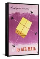 Send Your Overseas Parcels by Air Mail-Kenneth Farnhill-Framed Stretched Canvas