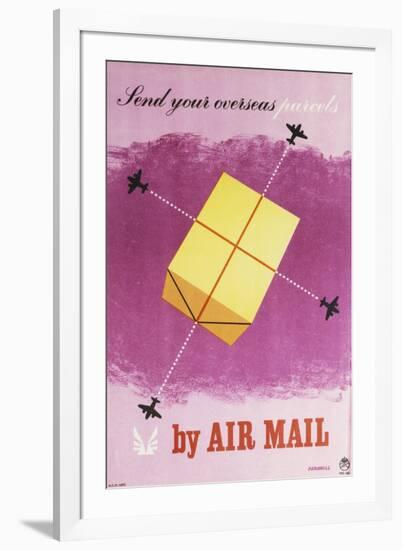 Send Your Overseas Parcels by Air Mail-Kenneth Farnhill-Framed Art Print