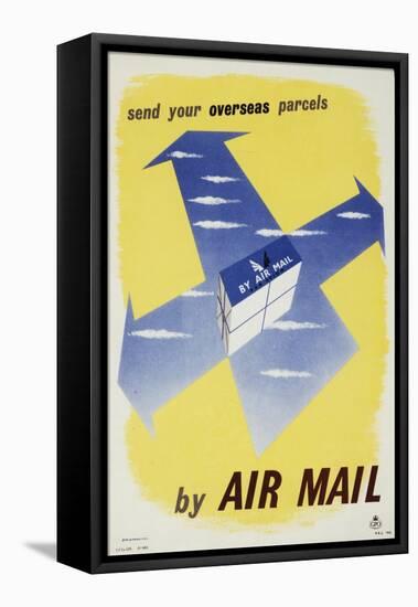 Send Your Overseas Parcels by Air Mail-HW Browning-Framed Stretched Canvas