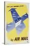 Send Your Overseas Parcels by Air Mail-HW Browning-Stretched Canvas