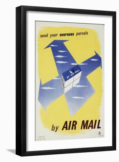 Send Your Overseas Parcels by Air Mail-HW Browning-Framed Art Print