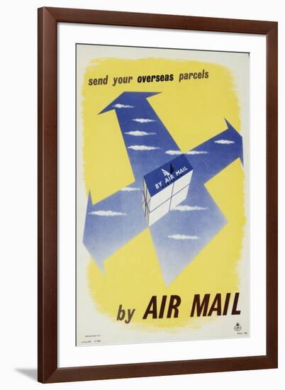 Send Your Overseas Parcels by Air Mail-HW Browning-Framed Art Print