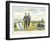 Sending a Semaphore Signal Using Flags, C1880-Geoffrey Douglas Giles-Framed Giclee Print