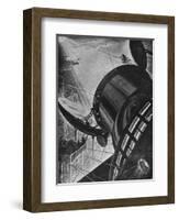 Sending Message to Mars-null-Framed Art Print