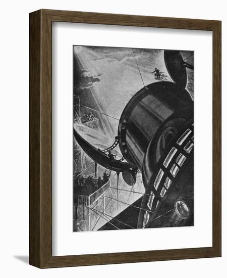 Sending Message to Mars-null-Framed Art Print