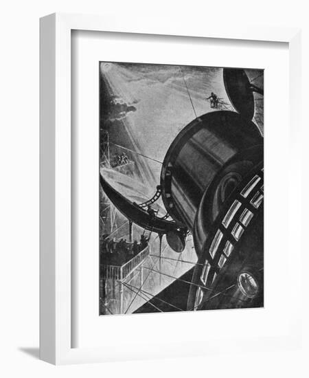 Sending Message to Mars-null-Framed Art Print