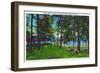 Seneca Falls, New York - Cayuga Lake State Park Scene-Lantern Press-Framed Art Print