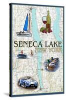 Seneca Lake, New York - Nautical Chart-Lantern Press-Stretched Canvas
