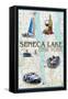 Seneca Lake, New York - Nautical Chart-Lantern Press-Framed Stretched Canvas