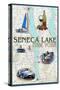 Seneca Lake, New York - Nautical Chart-Lantern Press-Stretched Canvas