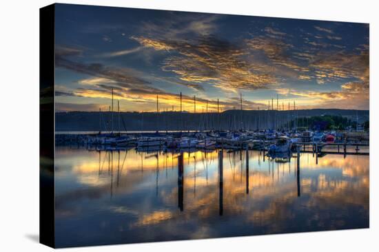 Seneca Lake Sunrise-Robert Lott-Stretched Canvas