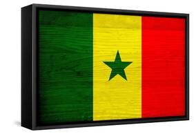 Senegal Flag Design with Wood Patterning - Flags of the World Series-Philippe Hugonnard-Framed Stretched Canvas