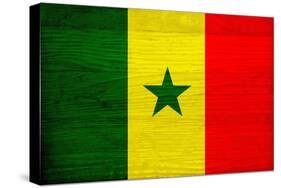 Senegal Flag Design with Wood Patterning - Flags of the World Series-Philippe Hugonnard-Stretched Canvas