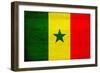 Senegal Flag Design with Wood Patterning - Flags of the World Series-Philippe Hugonnard-Framed Art Print