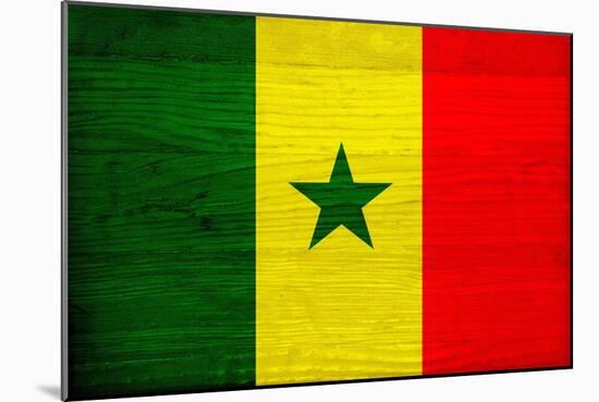 Senegal Flag Design with Wood Patterning - Flags of the World Series-Philippe Hugonnard-Mounted Art Print