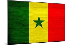 Senegal Flag Design with Wood Patterning - Flags of the World Series-Philippe Hugonnard-Mounted Art Print