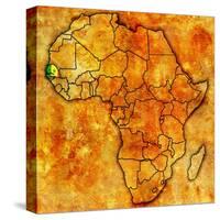 Senegal on Actual Map of Africa-michal812-Stretched Canvas